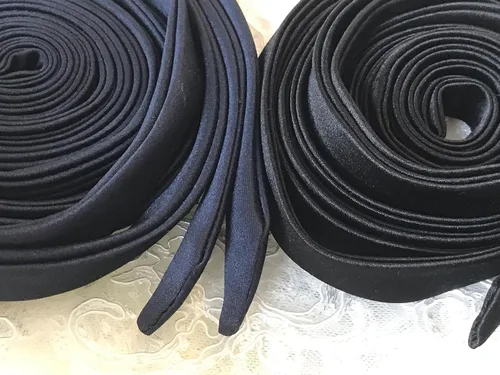 Vista 4 de Cinta de satén de 140 pulgadas para corsé de boda, correas con cordones en la espalda, cinta con cordones para reemplazo de cremallera trasera