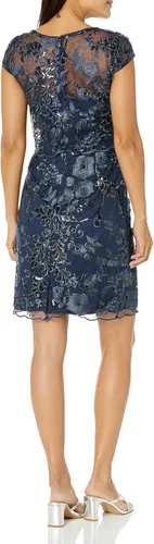 Vista 2 de Adrianna Papell Vestido Popover de lentejuelas para mujer