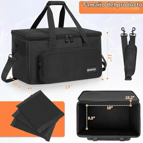 Vista 2 de IBVIVIC 4 Par Light Bag Funda Rígida Acolchada para Almacenamiento de Luces de Parola de Escenario