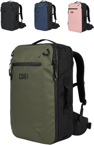 Vista 16 de COR Surf - Mochila de viaje aprobada para vuelo, de cabina, para laptop Mochila de equipaje de fin de semana para negocios, unisex, 28 l