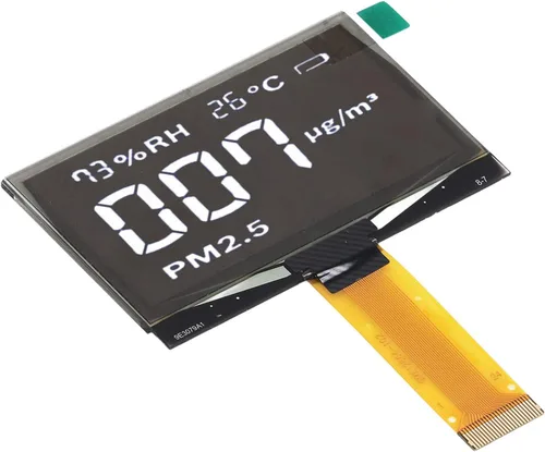 Vista 4 de 1 pantalla LCD SSD1309, construcción de vidrio flexible en línea de 2.42 pulgadas, módulo de pantalla LCD de 128 x 64 SSD1309 autoiluminado