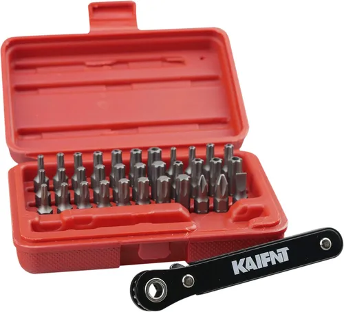 Vista 6 de K402 - Juego de puntas de destornillador con llave de trinquete, 1/4 pulgadas, 34 piezas