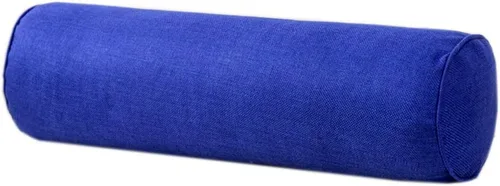 Vista 3 de Almohada larga de algodón y lino para el hogar, almohada redonda decorativa para el cuello cervical, almohada cilíndrica redonda para rodilla Beige