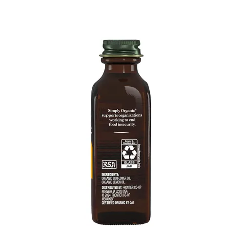 Vista 2 de Simply Organic Sabor a limón, tarro de vidrio de 2 onzas, sabor cítrico agrio para postres, batidos, té y más