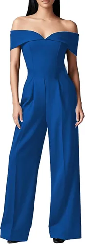 Vista 86 de DeftSharp Overol largo y elegante para mujer, sexy, para cóctel, fiesta, club, casual, para trabajo