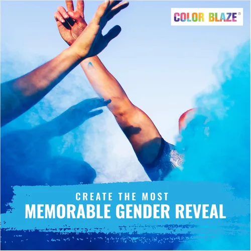 Vista 6 de Color Blaze Blue Baby - Polvo de revelación de género – 2 libras de polvo de color para niño – para el desgaste de la motocicleta, lanzamiento, Azul