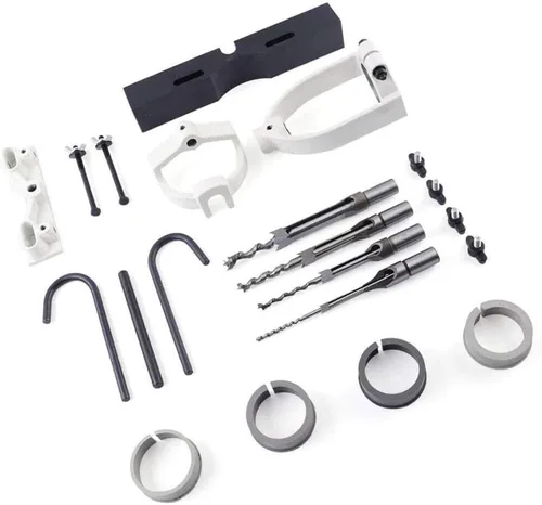 Vista 2 de TECHTONGDA Kit de accesorios de mortajería, banco de carpintería, localizador, juego de herramientas de espigado con cinceles