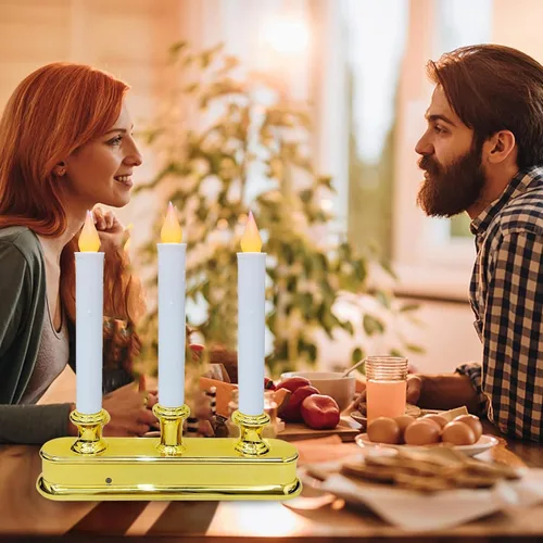 Vista 6 de Velas de ventana operadas por batería SUNSGNE, velas de ventana sin llama con sensor del atardecer al amanecer para decoración navideña de mesa