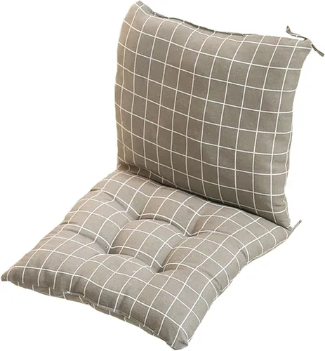 Vista 17 de Cojín para silla de respaldo alto, cojines y cojines de silla de alta calidad, cojín de respaldo y asiento con lazos para patio, jardín, oficina