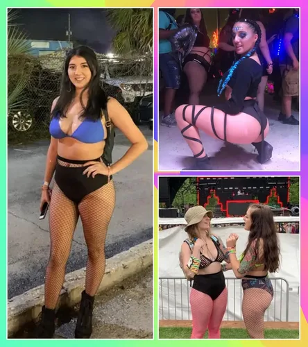 Vista 6 de EVELUST Pantalones cortos para mujer - EDC Edm Festival Outfit Accesorios Pole Dance Butt Lifting Legging Cintura Alta