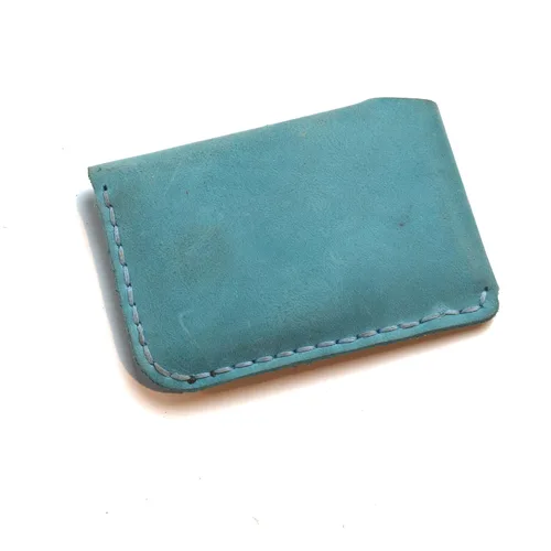 Vista 5 de Genuine Leather slim Card Case Wallet Front Pocket Card Organizer Leather Card Holder Wallet