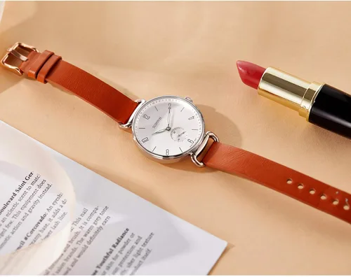Vista 4 de SURVAN WatchDesigner Watches for Women Swiss-Quartz Fashion Wrist Watch for Women Sapphire Mirror 18k Yellow Gold Ion-Plated Stainless Steel Case