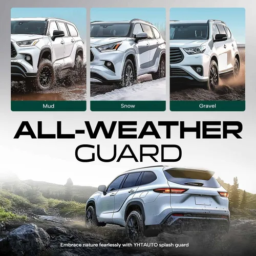 Vista 5 de YHTAUTO Protectores contra salpicaduras de repuesto para Ford Explorer 2011-2018, accesorios para guardabarros para automóvil, protector de rueda