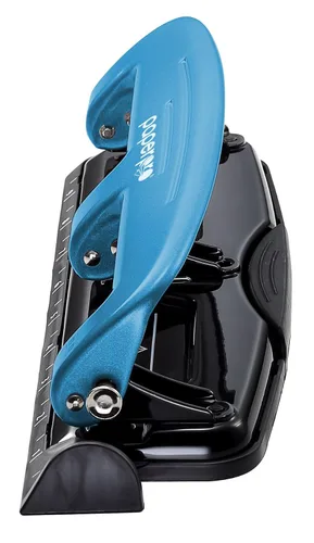 Vista 5 de Bostitch Office EZ Squeeze™ Perforadora de 3 agujeros con esfuerzo reducido, 12 hojas, azul (2103), 12 hojas azul