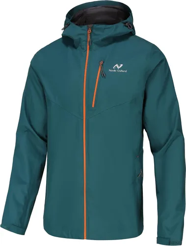 Vista 8 de Chaqueta impermeable ligera con capucha para hombre, transpirable, para senderismo de montaña al aire libre
