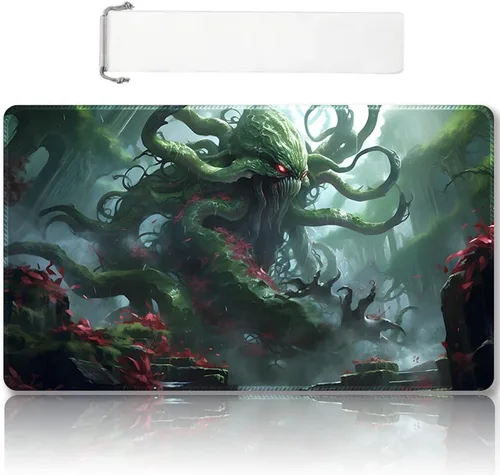 Vista 59 de DAUXID Tapete de Juego MTG Cosido Premium con Zonas y Respaldo de Goma Antideslizante, Tapete de Juego TCG para MTG y Otros Juegos de Cartas, Diseño