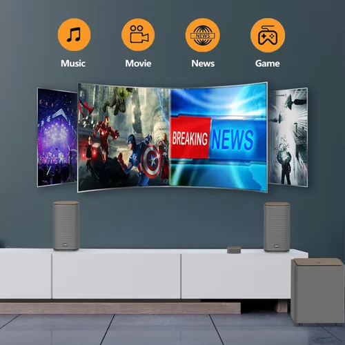 Vista 6 de KEiiD 2.1 Altavoces Bluetooth para computadora con subwoofer inalámbrico y touchpad inalámbrico para computadora de escritorio portátil PC altavoces