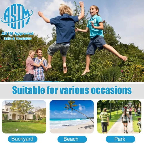 Vista 8 de Giantex Trampolín de 8 pies, 10 pies, 12 pies, 14 pies, 15 pies, 16 pies, para niños y adultos, cama elástica con red aprobada por ASTM, tubos