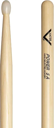 Vista 4 de Vater Power 5A Baquetas de Batería de Hickory con Punta de Madera, Par