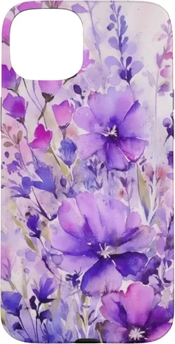 Vista 9 de Purple Lavender Flower Watercolor for Women & Girls Case for iPhone 17