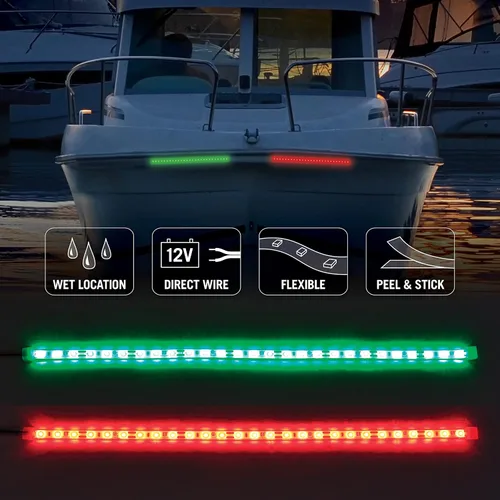 Vista 2 de Armacost Lighting RibbonFlex Pro 18" Rojo Verde Impermeable IP67 LED Cinta Luz 60LEDs/Metro