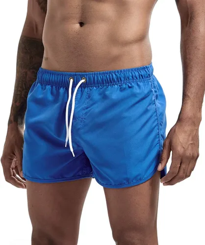 Vista 3 de Pantalones cortos para hombre de 3.0in de secado rápido para gimnasio, pantalones cortos de entrenamiento para hombre con forro y bolsillos