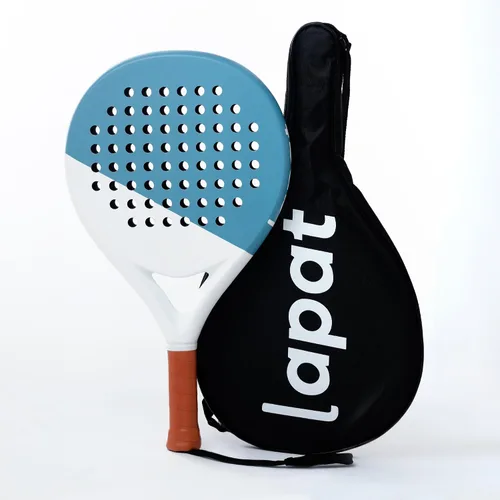 Vista 4 de LAPAT Raqueta de pádel con bolsa de cubierta, superficie de carbono con espuma viscoelástica EVA, raquetas de pádel ligeras, tenis POP
