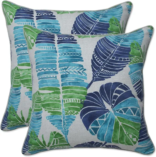Vista 51 de Pillow Perfect Almohadas lumbares Delray azul marino para exteriores/interiores, 11.5 x 18.5 pulgadas, paquete de 2