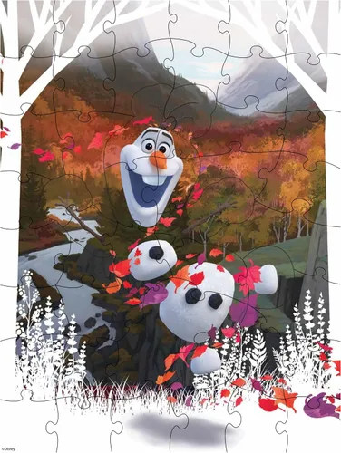 Vista 4 de Frozen Games Disney Frozen 2 - Rompecabezas sorpresa de 48 piezas en estuche de plástico con forma de gema