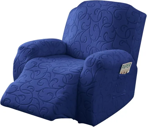 Vista 30 de Funda para Sillón Reclinable de 4 Piezas Elástica, Funda Deslizable de Sofá, Cubierta de Sofá para Sofá Reclinable de 1 Asiento, Protector