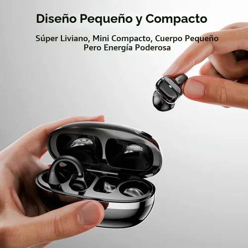 Vista 7 de Auriculares abiertos con clip Bluetooth 5.4, para orejas pequeñas (negro)