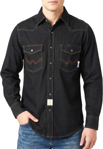 Vista 21 de BOCOMAL Camisas FR 6.25oz Camisas de soldadura ligeras resistentes al fuego Camiseta retardante de fuego para hombres