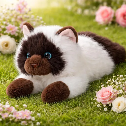 Vista 7 de Sosation - Peluche de gato de 16 pulgadas, juguete de gato negro realista de felpa suave, almohada de peluche linda, regalos lindos para niños