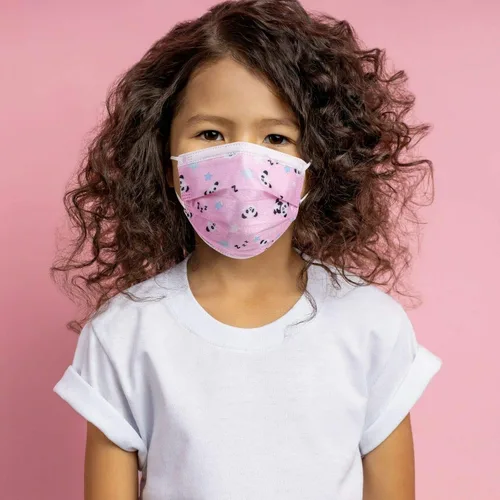 Vista 4 de Kids Disposable Face Mouth Mask 3-Ply with Ear Loop 50-Pack Children's Mask