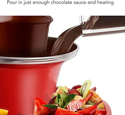 Vista 5 de Zunate Fuente de fondue de chocolate de 3 niveles, máquina calentadora eléctrica de chocolate inoxidable, fuente de chocolate profesional y fuente