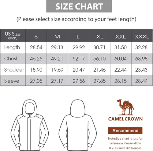 Vista 6 de CAMEL Chaquetas de esquí de invierno para hombre, abrigo de nieve impermeable con capucha, chaqueta de lluvia resistente al viento