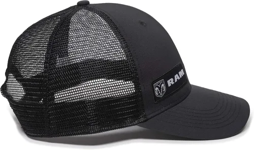 Vista 5 de Gorra de camionero oficial Dodge RAM - parte trasera de malla, gorra de béisbol para hombres, talla única, negra