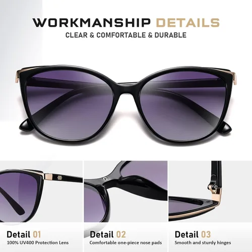 Vista 68 de Gafas de sol de moda ojo de gato para las mujeres moda Cateye UV400 protección gafas CL22017