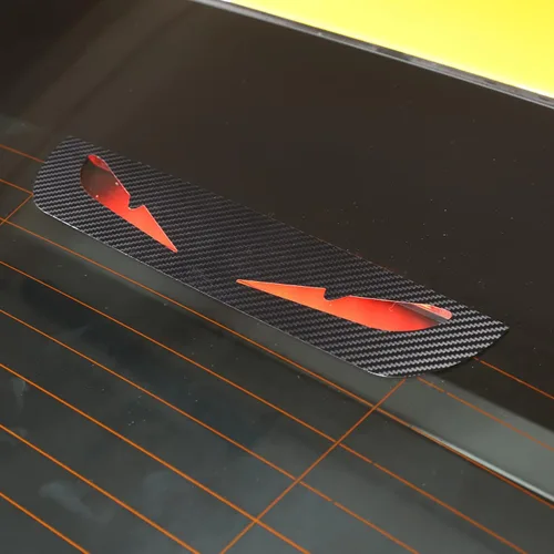 Vista 2 de Calcomanía de tercera luz de freno compatible con Toyot@ Supra GR A90 A91 MK5 2019-2024, calcomanía de montaje alto para tercera luz de freno