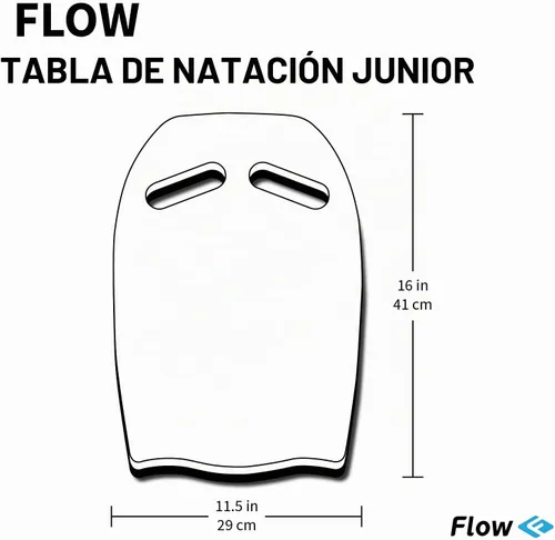 Vista 3 de Tabla de natación Flow - Tabla de entrenamiento de natación juvenil para niños Azul