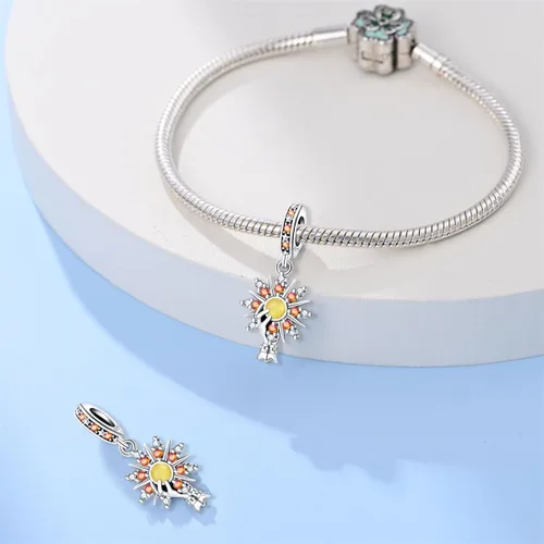 Vista 13 de KUNSIR Los abalorios se adaptan a pulseras Pandora para mujer, plata de ley 925, cuentas colgantes de joyería para niñas, dijes de feliz cumpleaños