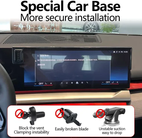 Vista 2 de Soporte para teléfono de coche para BMW Serie 5 2024 2025 2026 BMW i5 530i 540i xDrive eDrive40 M60 Accesorios para automóviles Soporte de pantalla