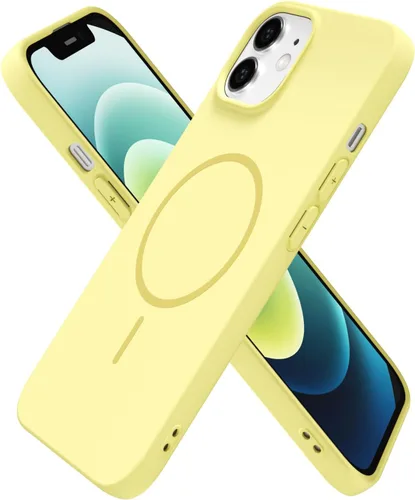 Vista 63 de Oakxco Funda de Silicona Mag Safe para iPhone 12 Pro Max, Funda Magnética Delgada y Fina Compatible con Carga Inalámbrica MagSafe, Bonita Funda