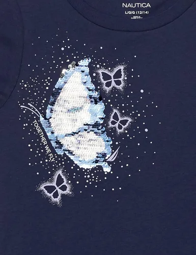 Vista 4 de Nautica Camiseta de manga corta con estampado de lentejuelas para niña