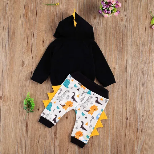 Vista 13 de Conjunto de 2 piezas para bebé, niña, niño, manga larga, arcoíris, con pantalones de leopardo, ropa de invierno y primavera