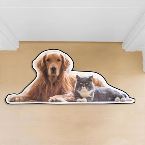 Vista 8 de Tapete personalizado para puerta con forma de automóvil, tapete de franela con foto personalizada, tapete de bienvenida para automóvil, divertido