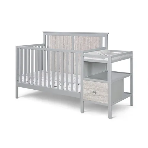 Vista 5 de Suite Bebe Combo de cuna y cambiador 4 en 1 Connelly en gris/gris Rockport