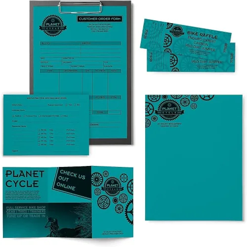 Vista 4 de Astrobrights 21849 - Papel de color, 24 libras, 8 1/2 x 11, verde azulado terrestre, 500 hojas