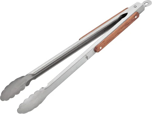 Vista 8 de Küchenprofi Cepillo de barbacoa de acero inoxidable – 17.7 pulgadas de largo, mango de palisandro – Cepillo de parrilla resistente y limpiador