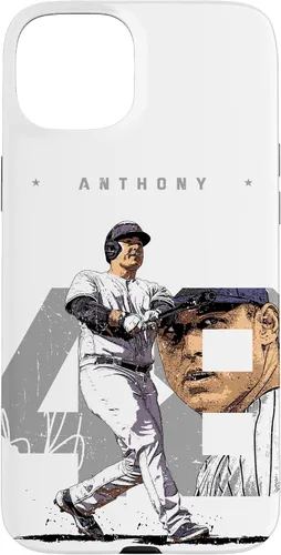 Vista 9 de iPhone 16 Anthony Rizzo Number Portrait Tony New York MLBPA Case